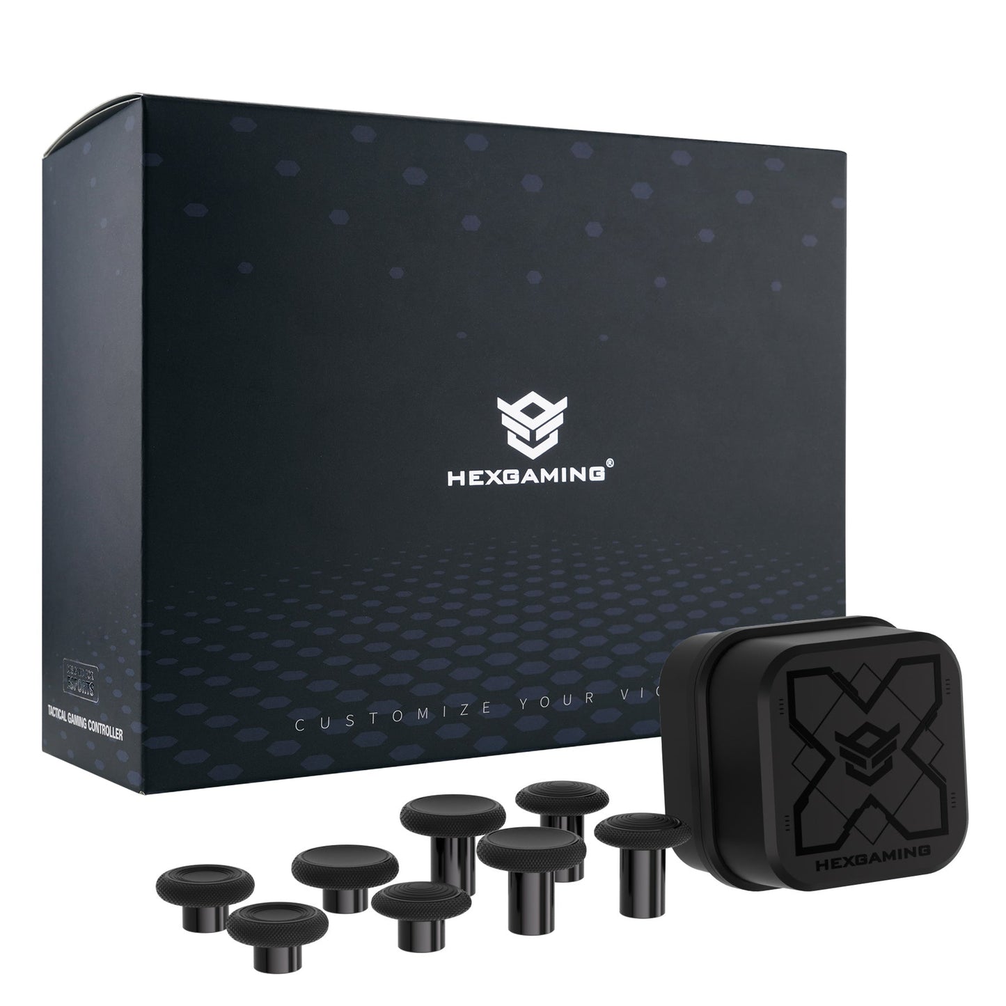 HEXGAMING ULTIMATE PRO Controller mit verstellbaren Triggern für PS5, PC, Mobile - Transparent Schwarz