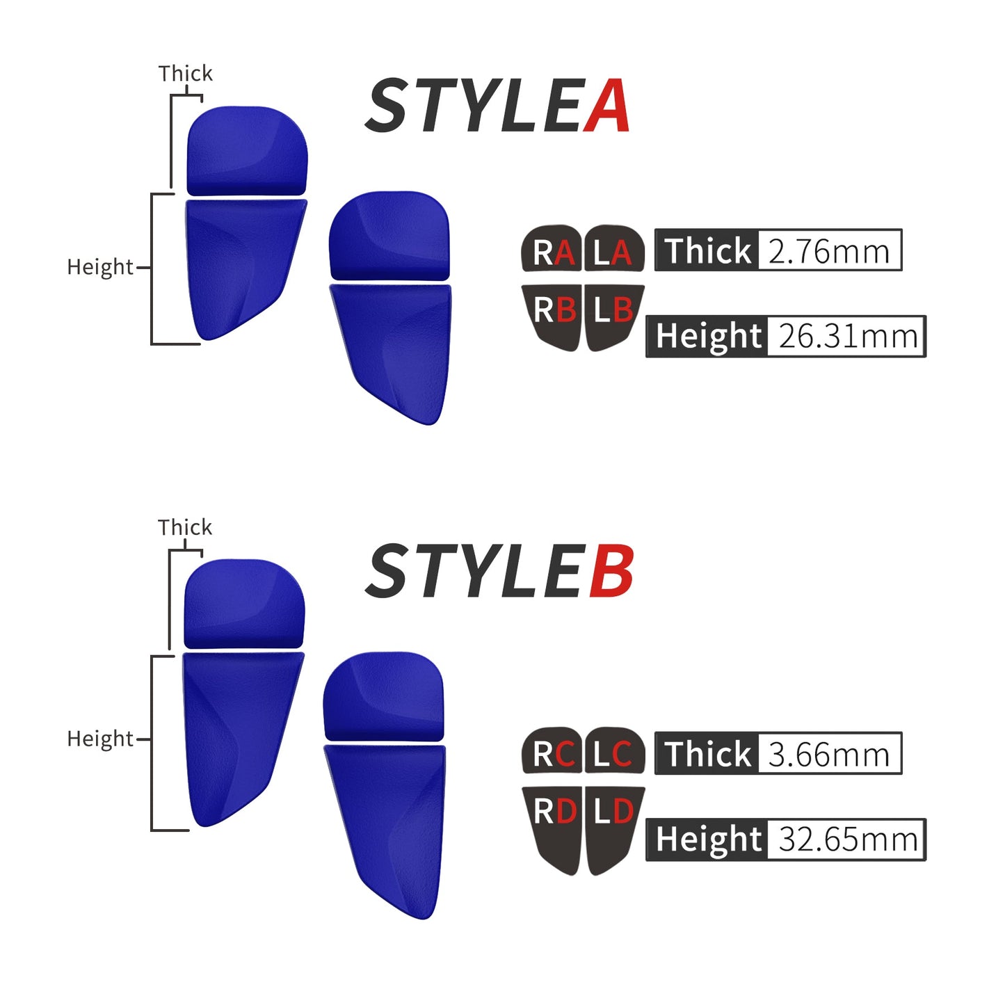 HEXGAMING 2 Pairs Shoulder Buttons Extension Triggers for ps5 Controller, Game Improvement Adjusters for PS Portal Remote Player, Bumper Trigger Extenders for ps5 Edge Controller - 2 Colors
