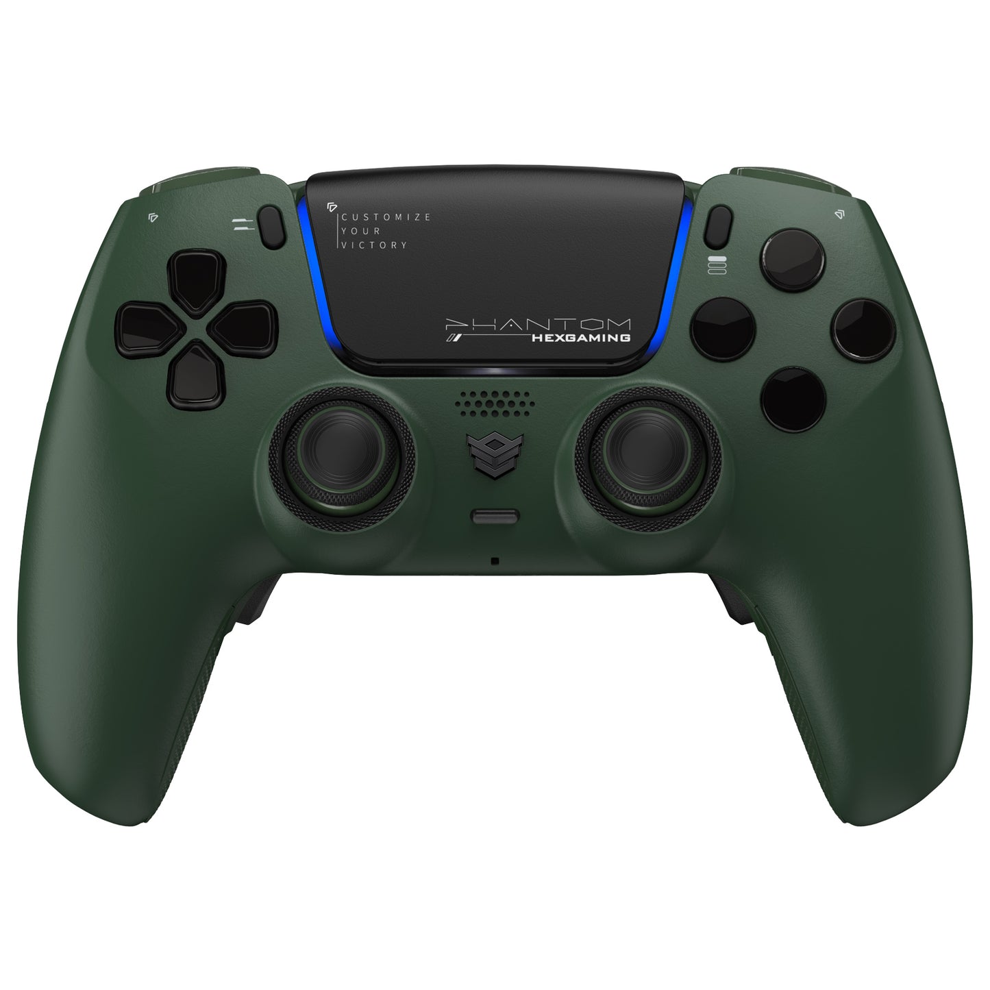 HEXGAMING PHANTOM Controller mit verstellbaren Triggern für PS5, PC, Mobile - Static-Smaragd