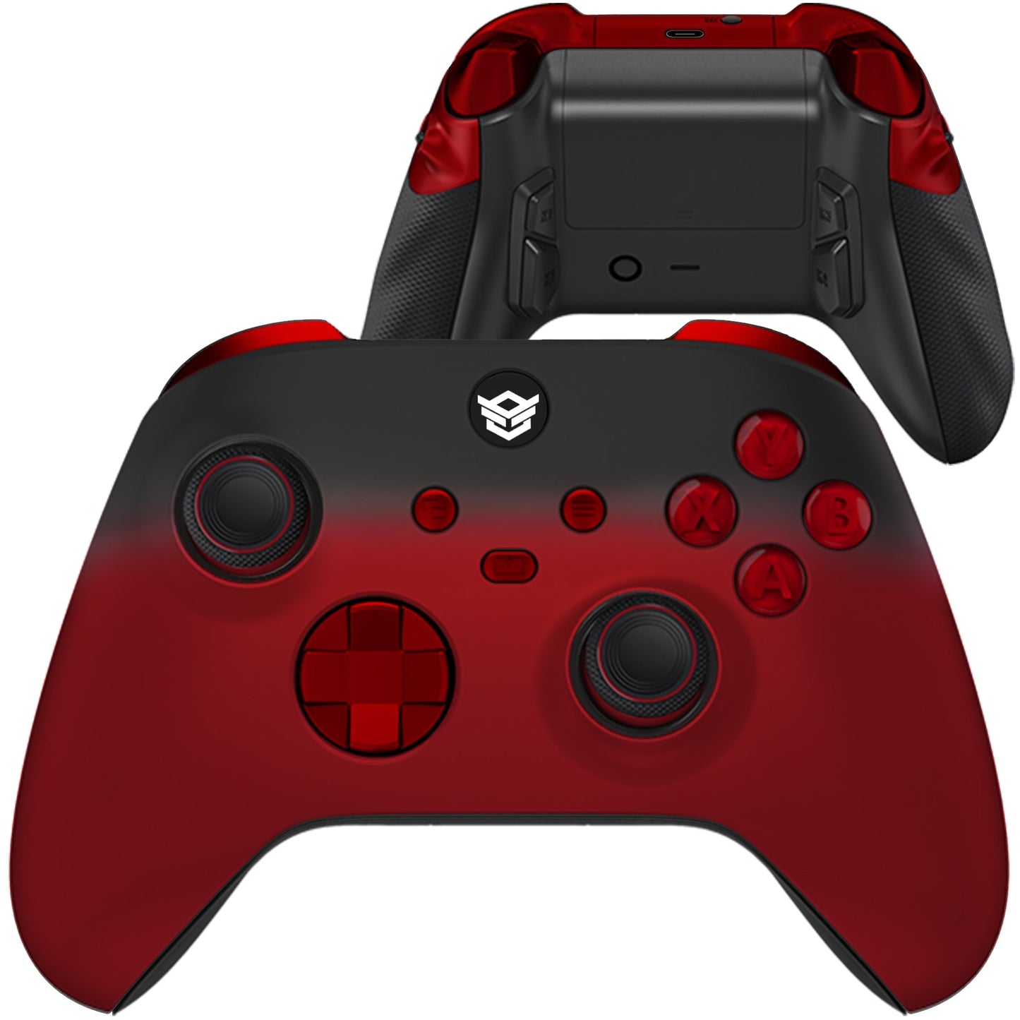 HEXGAMING ULTRA X Controller for XBOX, PC, Mobile - Shadow Red ABXY Labeled