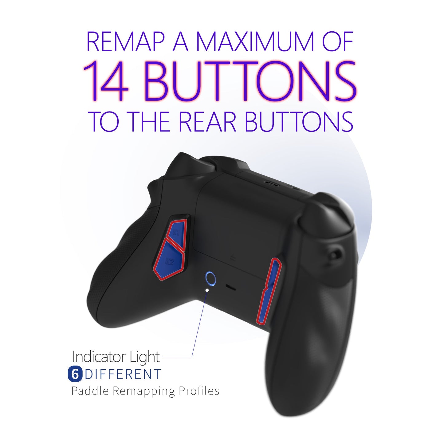 HEXGAMING ULTRA X Controller for XBOX, PC, Mobile - Shadow Red ABXY Labeled