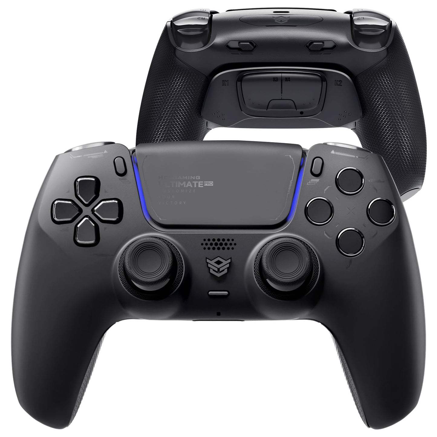 HEXGAMING ULTIMATE PRO Wireless Controller für ps5/PC/Handy, Elite Gamepad mit 4 Konfigurierte Rückpaddles & 6 Mapping Profie & Instant Triggers & 8 Swap Joysticks-Schwarz