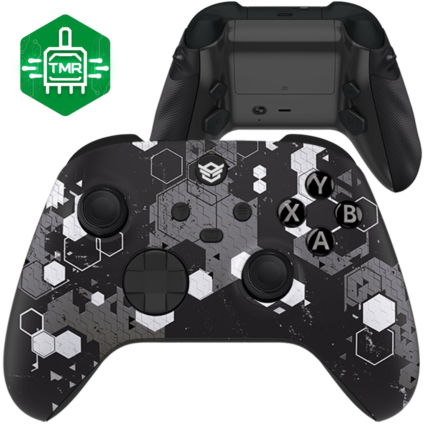 HEXGAMING ADVANCE Controller mit TMR-Joysticks und verstellbaren Triggern für XBOX, PC, Mobile - Hex-Tarnung GB