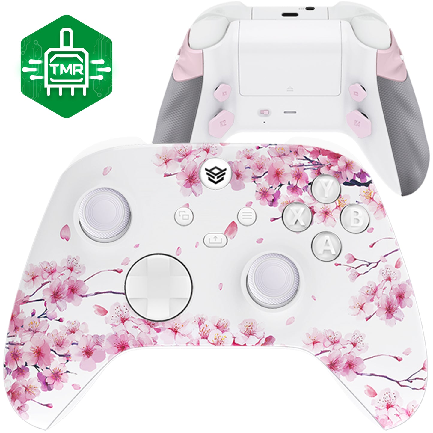 HEXGAMING ADVANCE Controller mit TMR-Joysticks und verstellbaren Triggern für XBOX, PC, Mobile - Kirschblütenflüstern