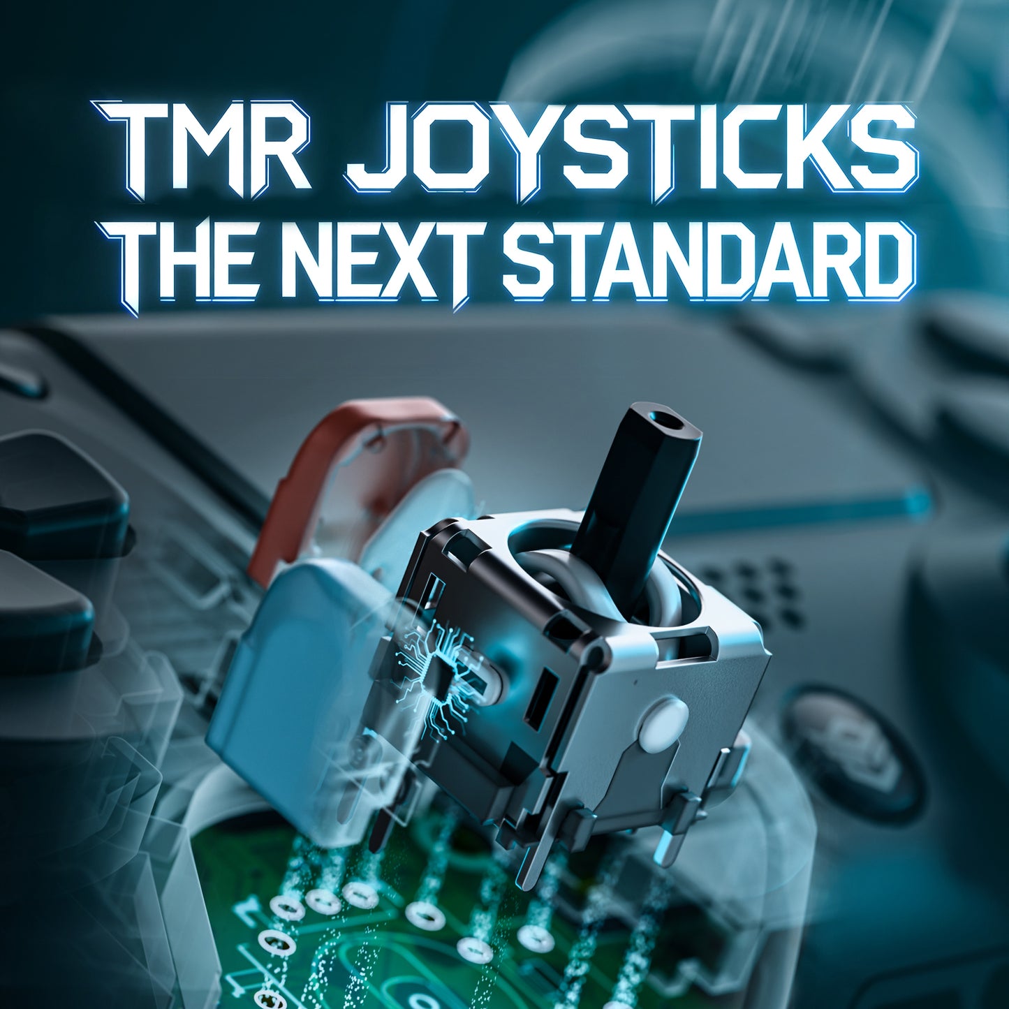 HEXGAMING NEW EDGE Controller mit TMR-Joysticks für PS4, PC, Mobile - Schatten Rot