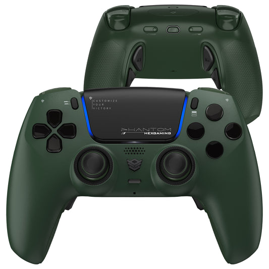 HEXGAMING PHANTOM Controller mit verstellbaren Triggern für PS5, PC, Mobile - Static-Smaragd