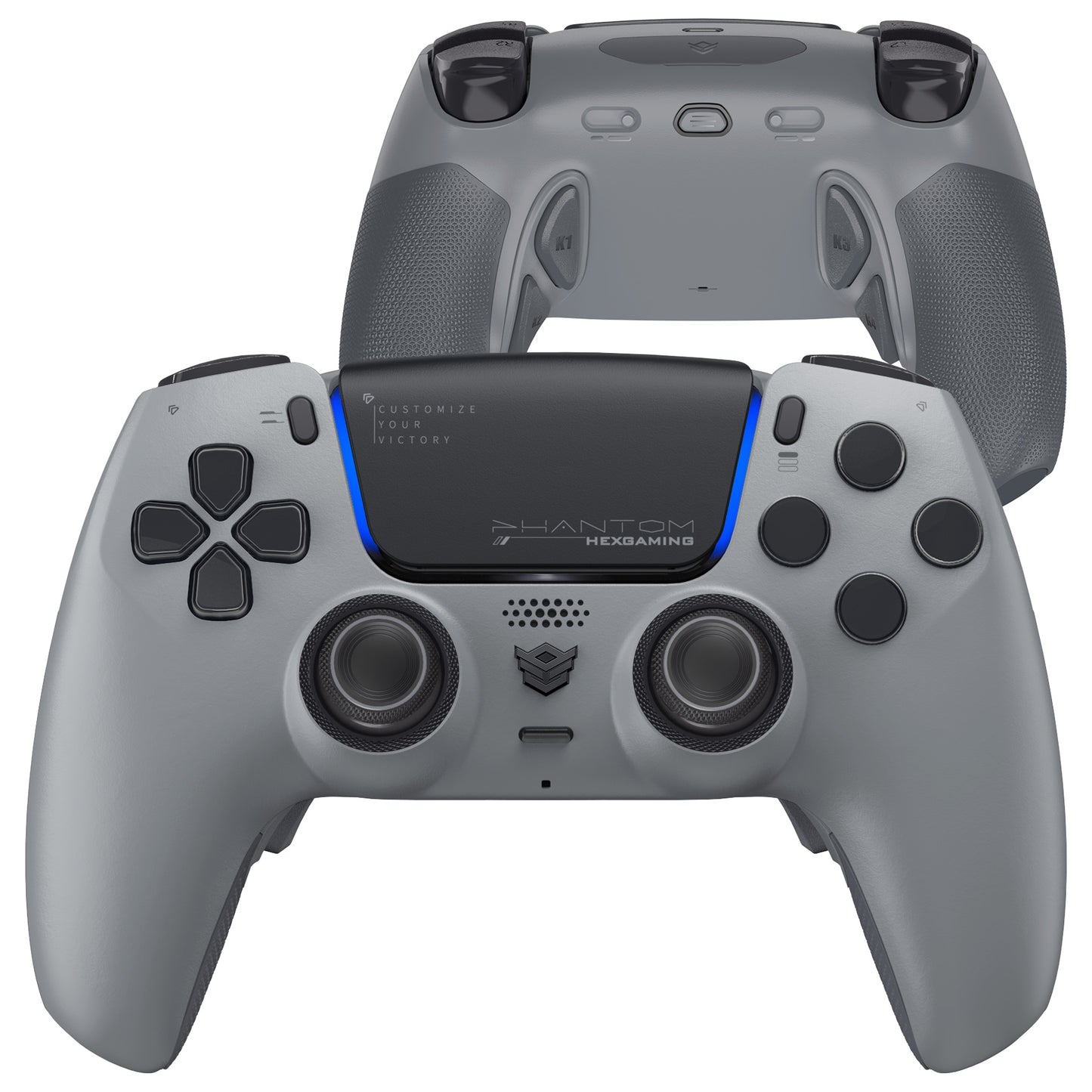 HEXGAMING PHANTOM Controller mit verstellbaren Triggern für PS5, PC, Mobile - 1994-Grau