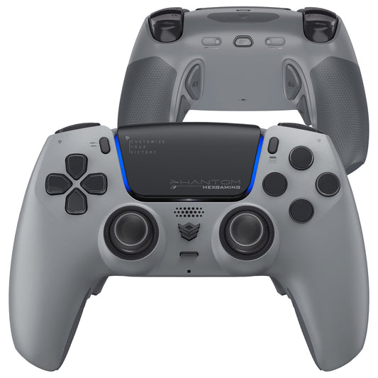 HEXGAMING PHANTOM Controller mit verstellbaren Triggern für PS5, PC, Mobile - 1994-Grau