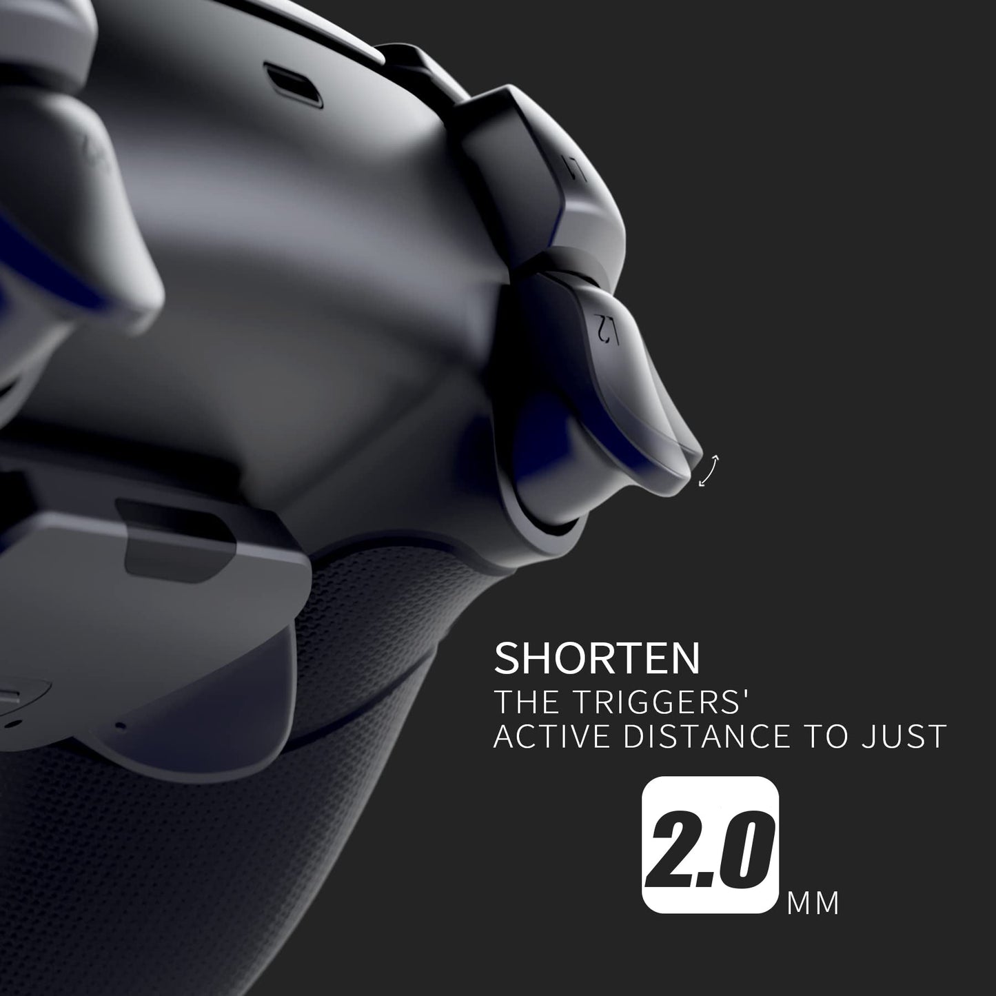 HEXGAMING RIVAL Controller mit Hall-Effekt-Joysticks für PS5, PC, Mobile - Schwarz
