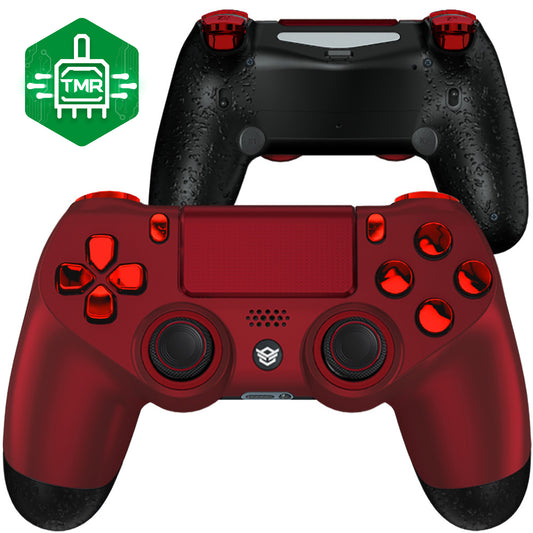 HEXGAMING NEW SPIKE Controller mit TMR-Joysticks für PS4, PC, Mobile- Flammendes Rot