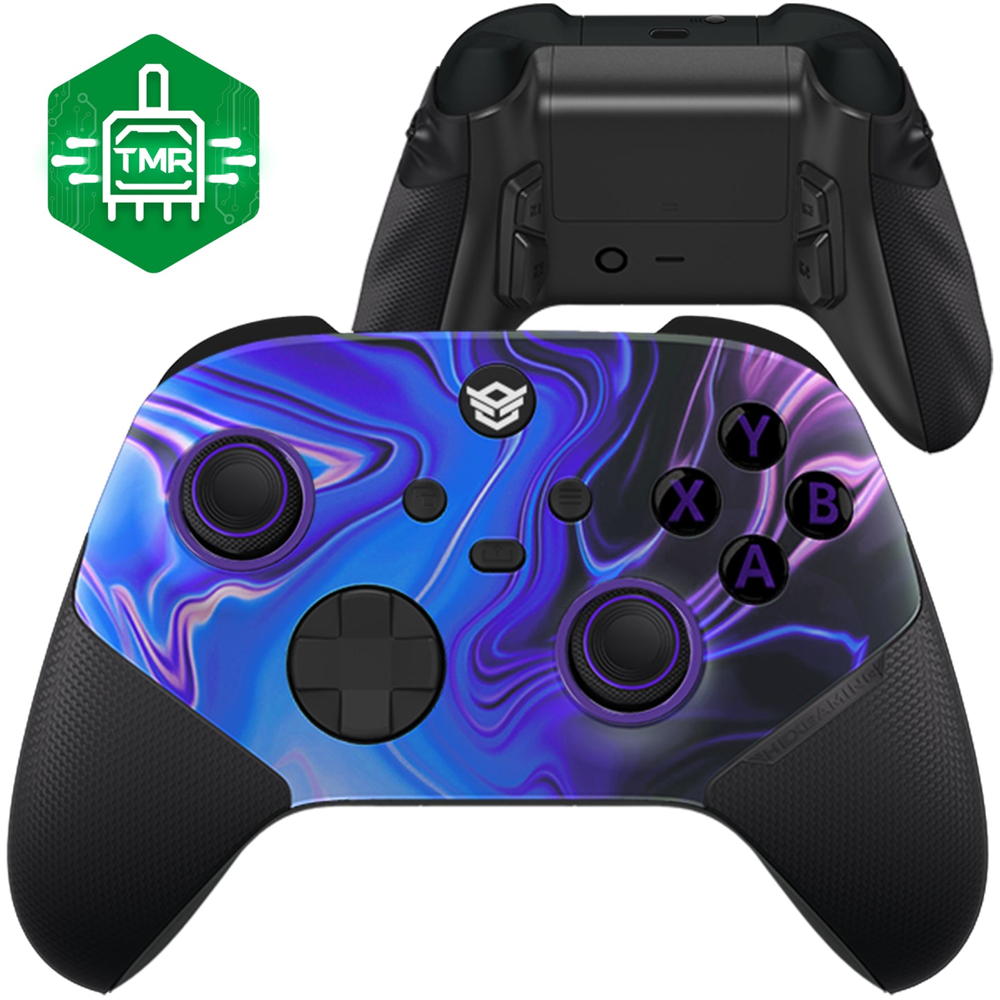 HEXGAMING ULTRA X Controller mit TMR-Joysticks für XBOX, PC, Mobile  - Chaos Lila ABXY Beschriftet