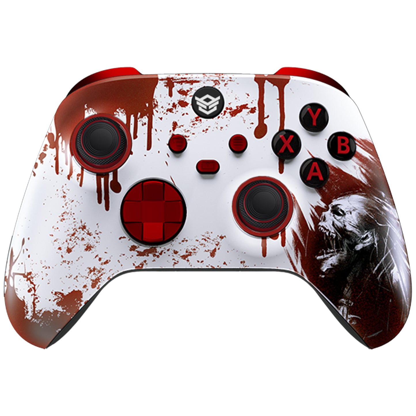 HEXGAMING ULTRA X Controller mit TMR-Joysticks für XBOX, PC, Mobile -  Zombie ABXY Beschriftet