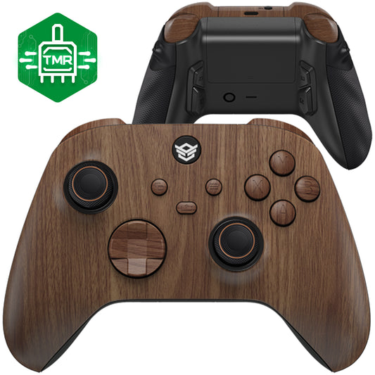 HEXGAMING ULTRA X Controller mit TMR-Joysticks für XBOX, PC, Mobile - Holzmaserung