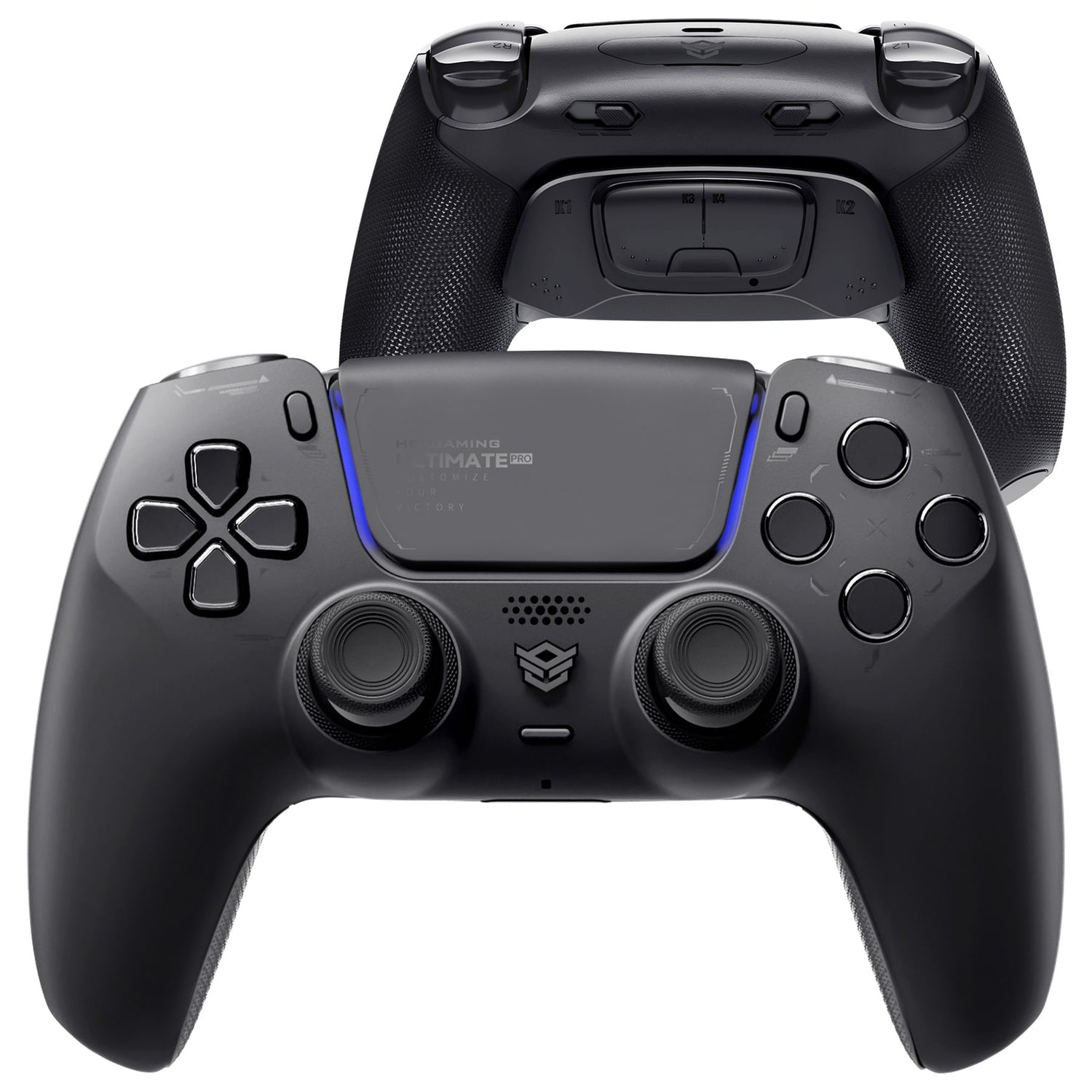 HEXGAMING ULTIMATE PRO Wireless Controller für ps5/PC/Handy, Elite Gamepad mit 4 Konfigurierte Rückpaddles & 6 Mapping Profie & Instant Triggers & 8 Swap Joysticks-Schwarz