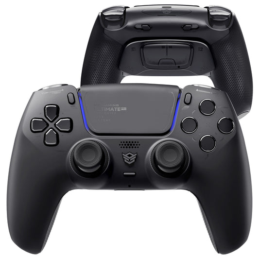 HEXGAMING ULTIMATE PRO Wireless Controller für ps5/PC/Handy, Elite Gamepad mit 4 Konfigurierte Rückpaddles & 6 Mapping Profie & Instant Triggers & 8 Swap Joysticks-Schwarz