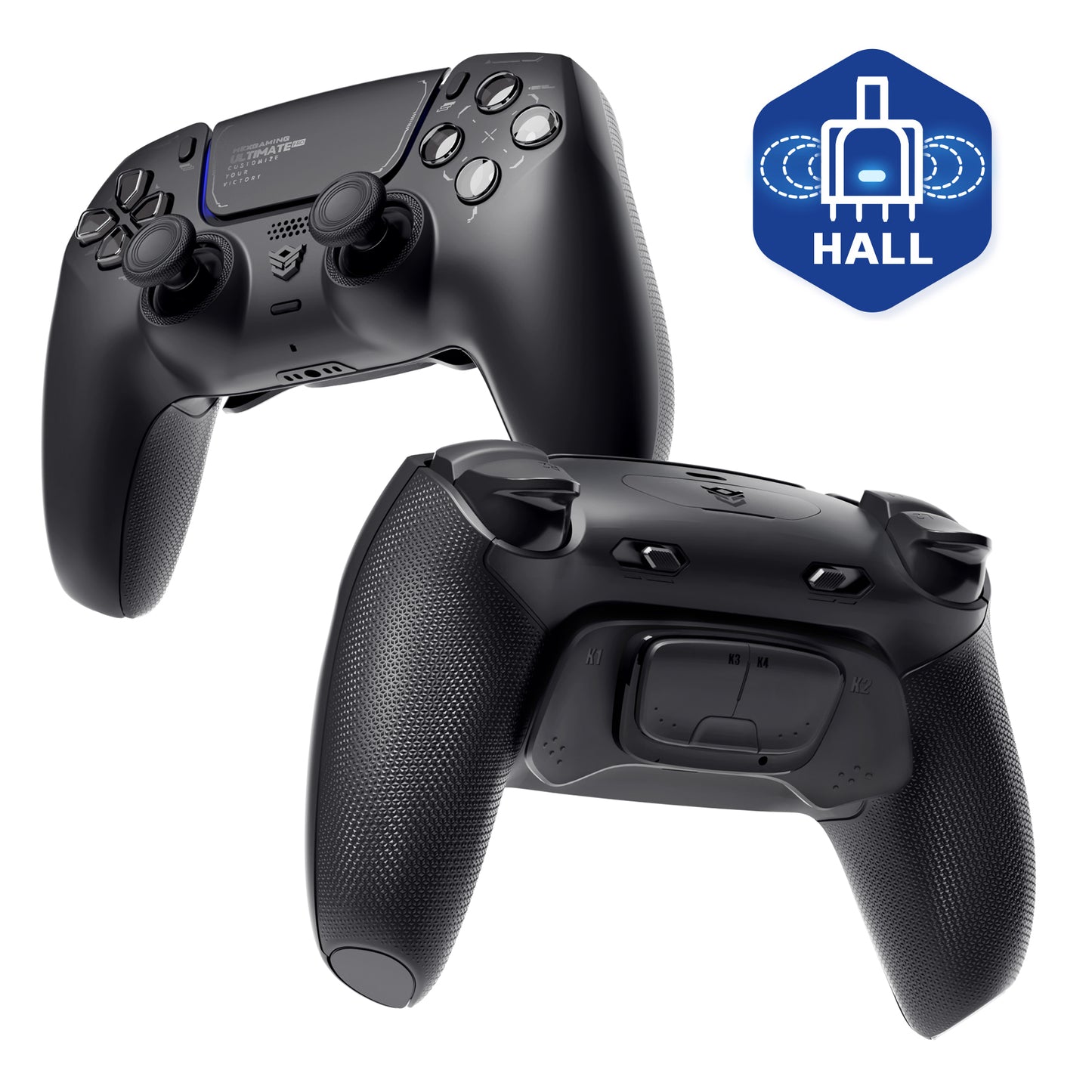 HEXGAMING ULTIMATE PRO Controller mit verstellbaren Triggern für PS5, PC, Mobile - Schwarz
