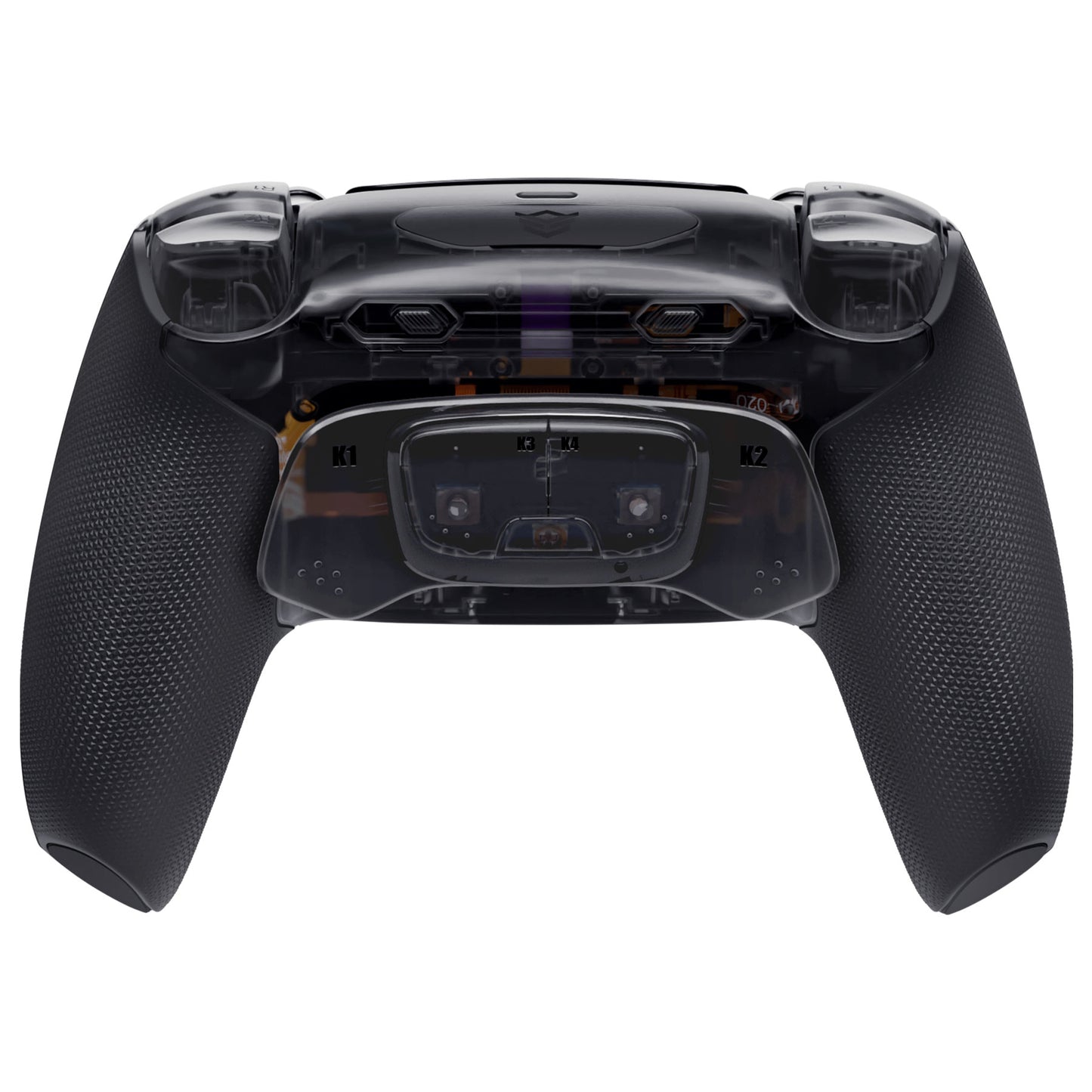 HEXGAMING ULTIMATE PRO Wireless Controller für ps5/PC/Handy, Elite Gamepad mit 4 Konfigurierte Rückpaddles & 6 Mapping Profie & Instant Triggers & 8 Swap Joysticks-Transparent Schwarz