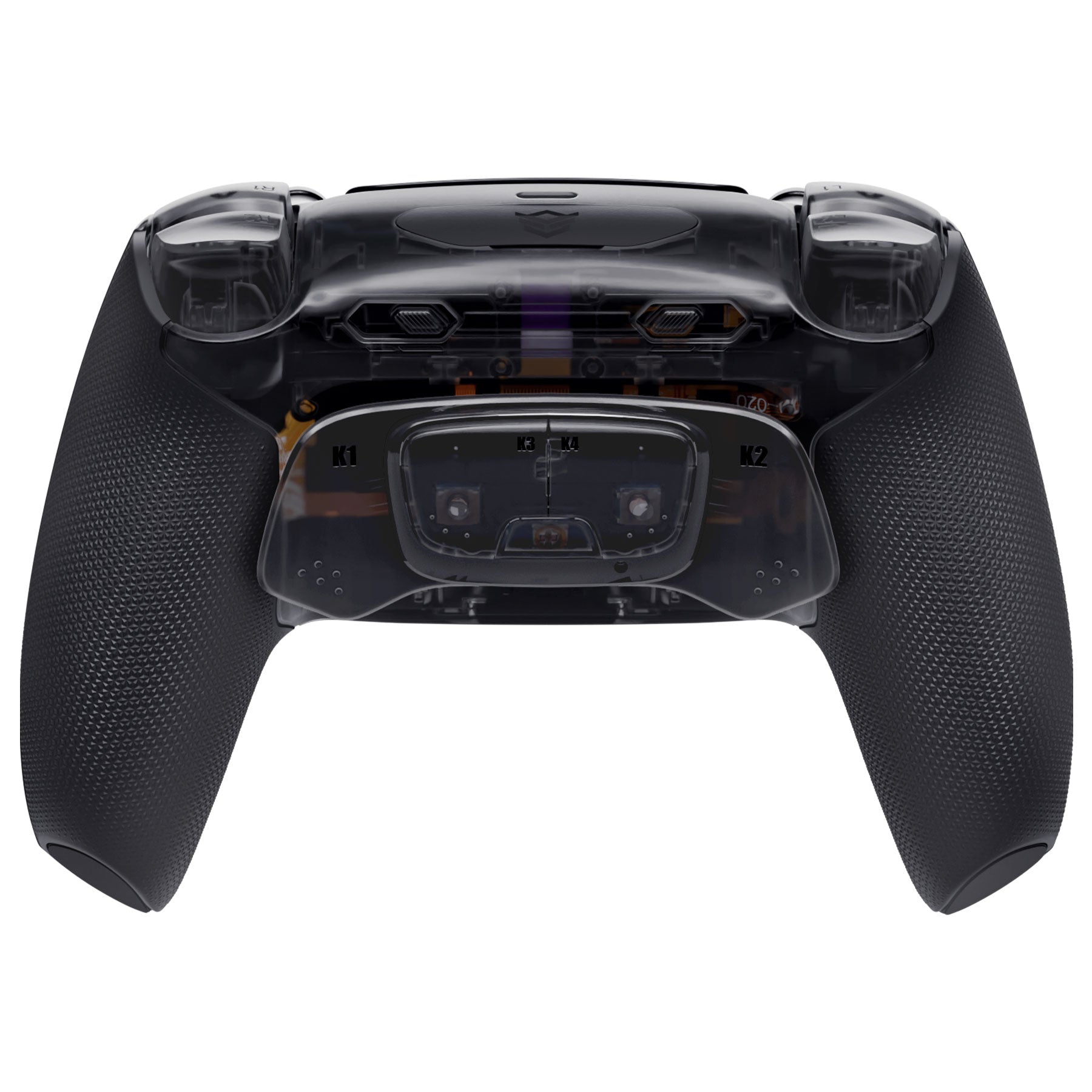 HEXGAMING ULTIMATE PRO Wireless Controller für ps5/PC/Handy, Elite Gamepad mit 4 Konfigurierte Rückpaddles & 6 Mapping Profie & Instant Triggers & 8 Swap Joysticks-Transparent Schwarz
