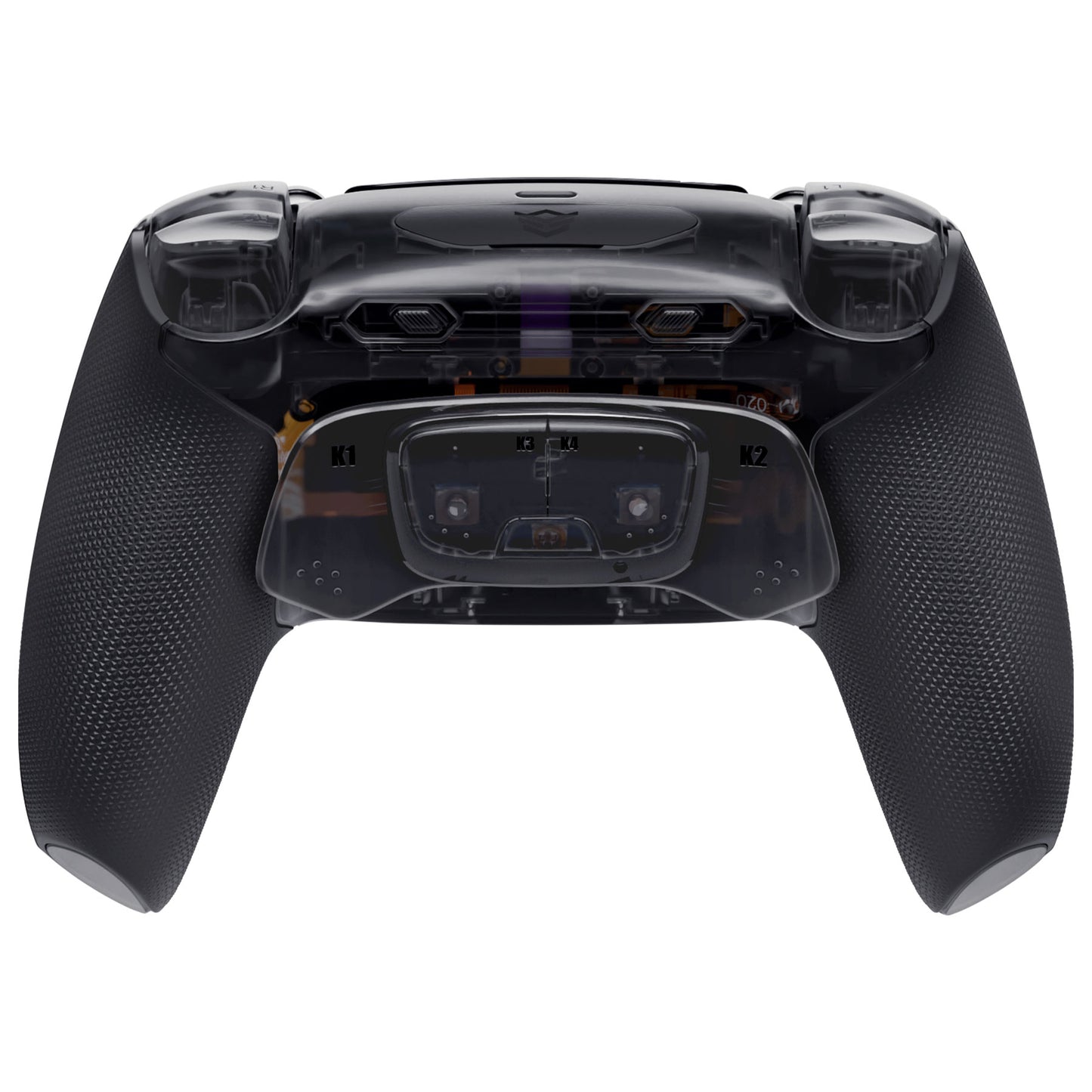 HEXGAMING ULTIMATE PRO Wireless Controller für ps5/PC/Handy, Elite Gamepad mit 4 Konfigurierte Rückpaddles & 6 Mapping Profie & Instant Triggers & 8 Swap Joysticks-Transparent Schwarz