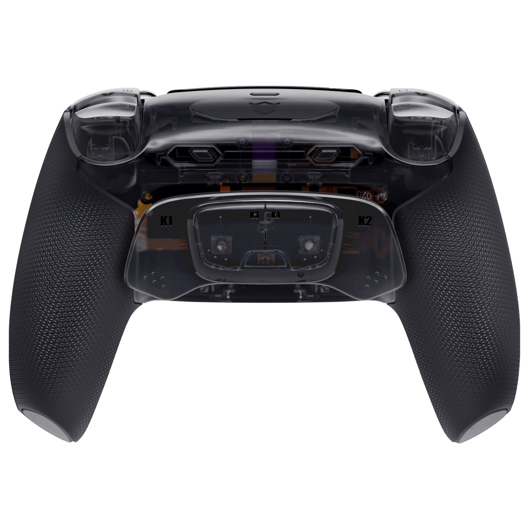 HEXGAMING ULTIMATE PRO Wireless Controller für ps5/PC/Handy, Elite Gamepad mit 4 Konfigurierte Rückpaddles & 6 Mapping Profie & Instant Triggers & 8 Swap Joysticks-Transparent Schwarz