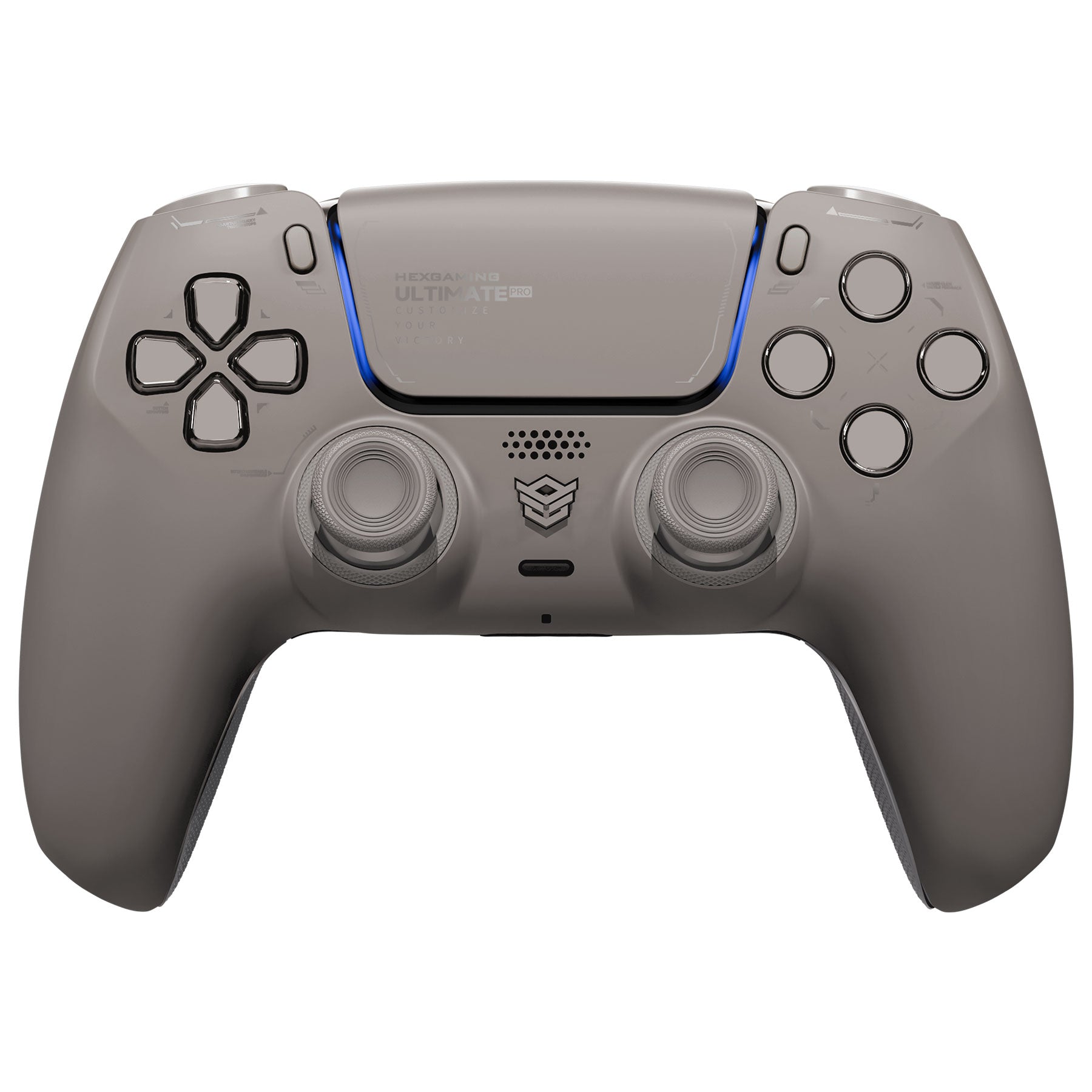 HEXGAMING ULTIMATE PRO Controller mit verstellbaren Triggern für PS5, PC, Mobile-Keramikgrau