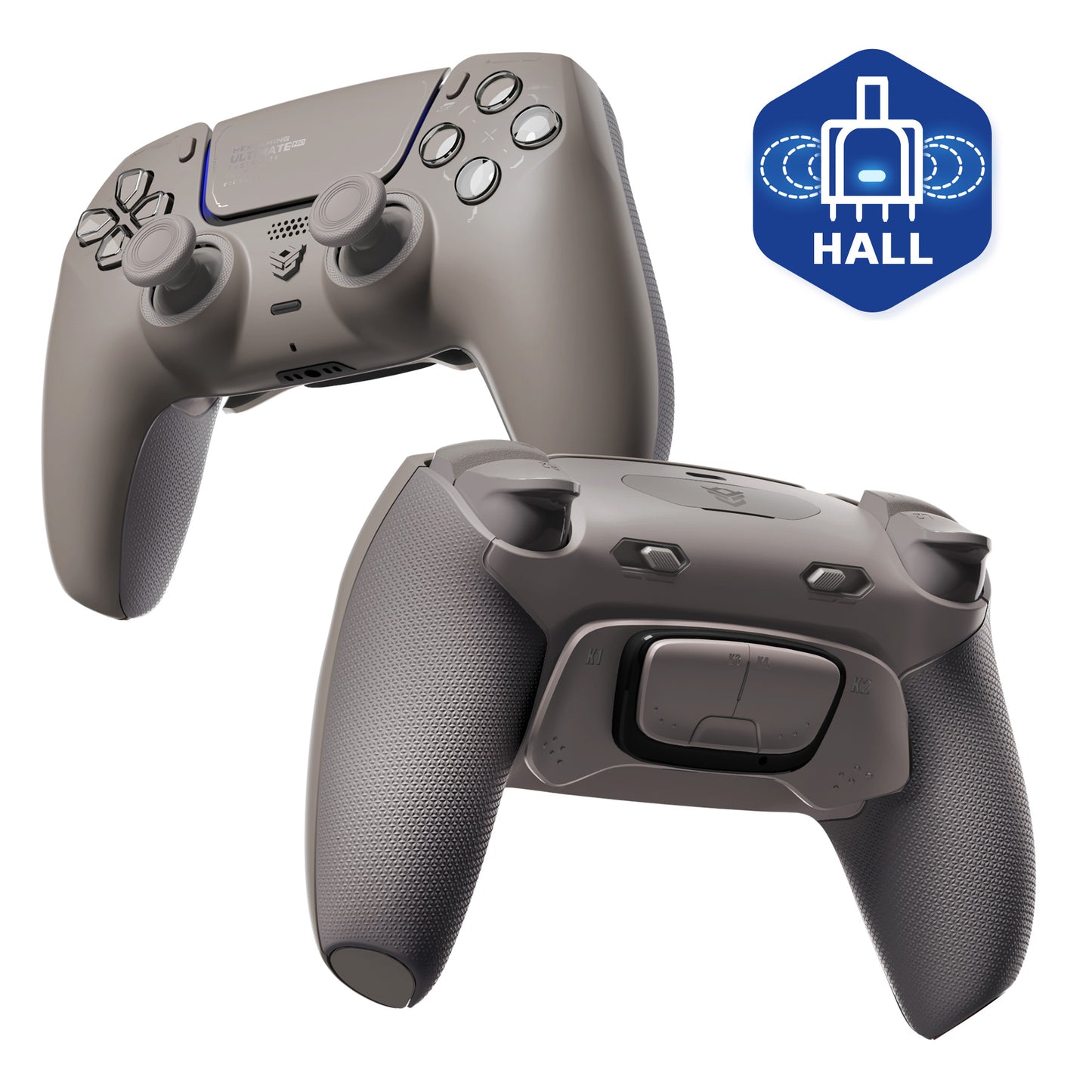 HEXGAMING ULTIMATE PRO Controller mit verstellbaren Triggern für PS5, PC, Mobile-Keramikgrau